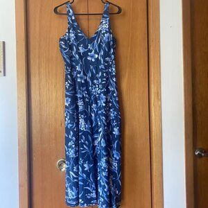 Blue foral summer dress